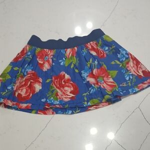 Hollister Y2K Blue Red Mini Skater Skirt Gentle Used Sz M